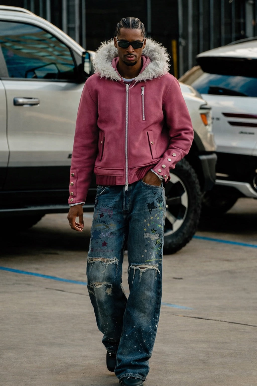 Petals After Frost Fur Zip Jacket