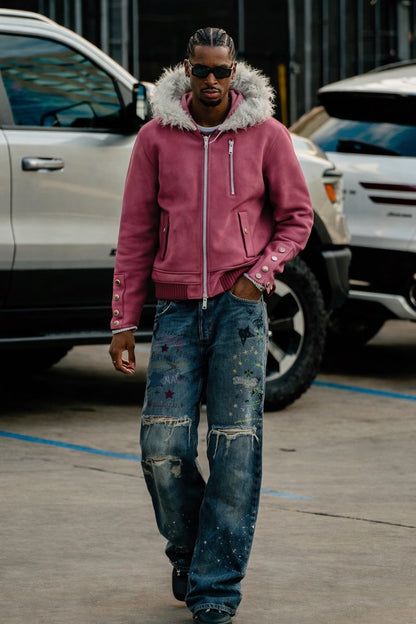 Petals After Frost Fur Zip Jacket