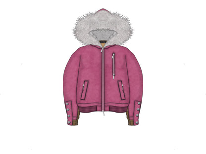 Petals After Frost Fur Zip Jacket
